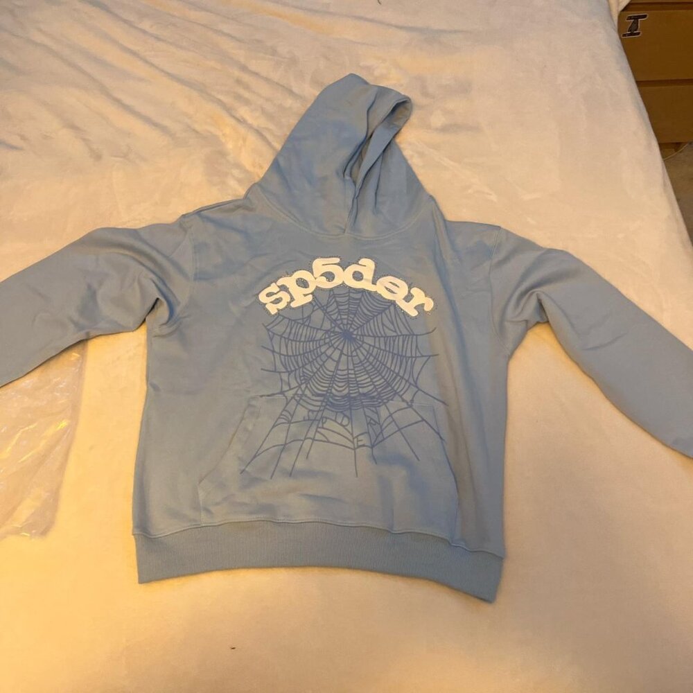Sky Blue Sp5der hoodie